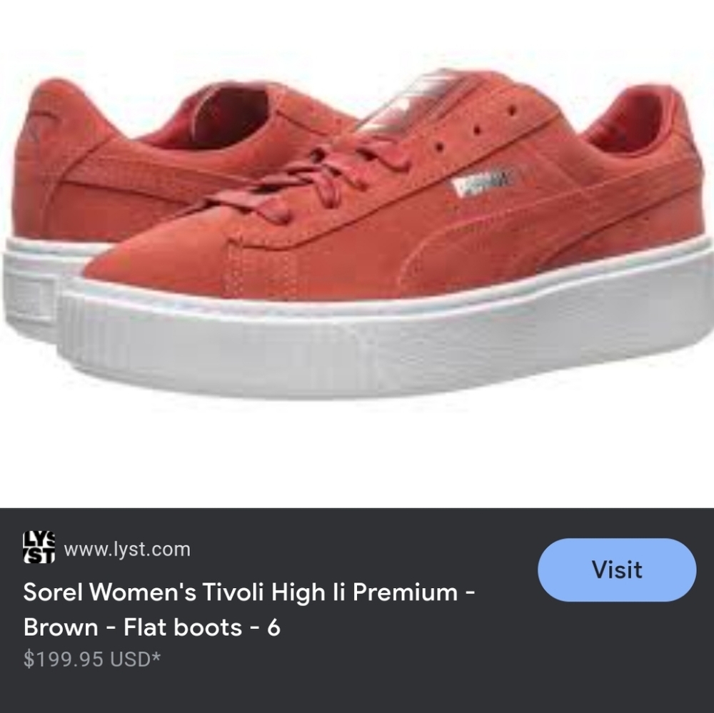 Orange Puma Platform Sneakers